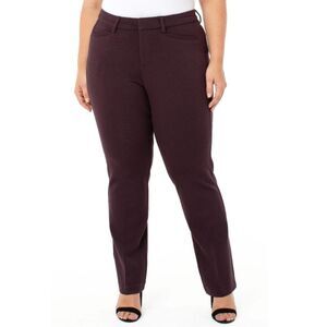 Liverpool Harper Bootcut Knit Trouser Pants Stretch Size 16W Eggplant Burgundy
